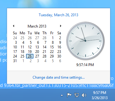 Windows 'Blue' Clock Screenshot of Windows 'Blue' Clock